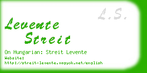 levente streit business card